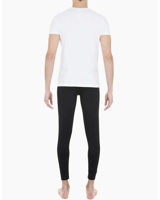 Hom White Supreme Cotton V-Neck T-Shirt for men