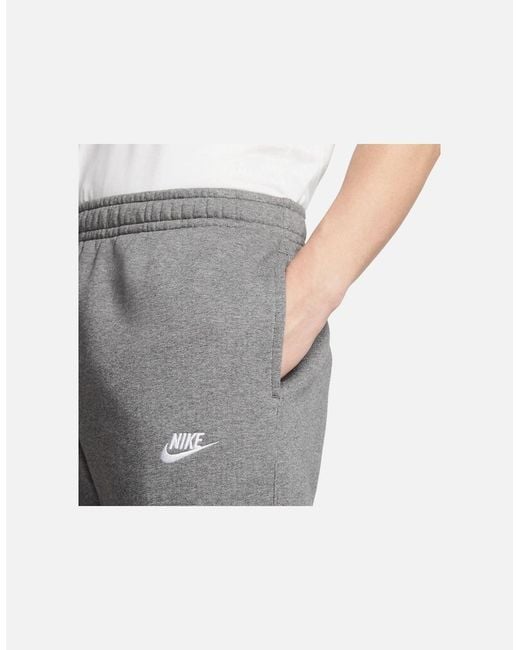 Nike Gray Club Fleece Joggers Casual Bottoms Loose Fit New Sport Cotton for men