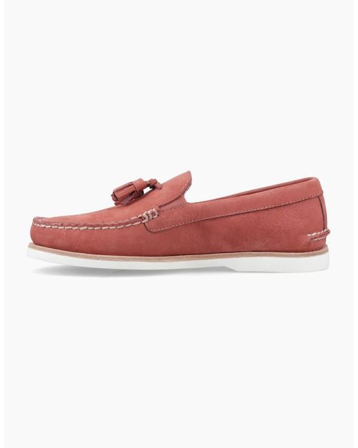 Sperry Top-Sider Pink Sperry Authentic Original Leather Loafers for men
