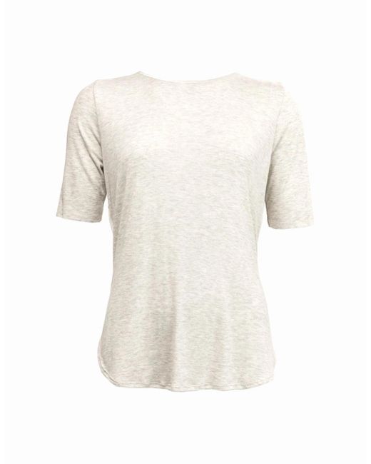 Maison Scotch White S/S Zip Closure Top