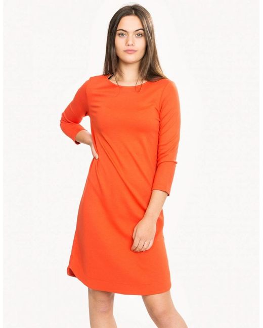 Great Plains Orange Great Plains Joelle Jersey 3/4 Sleeve Dress