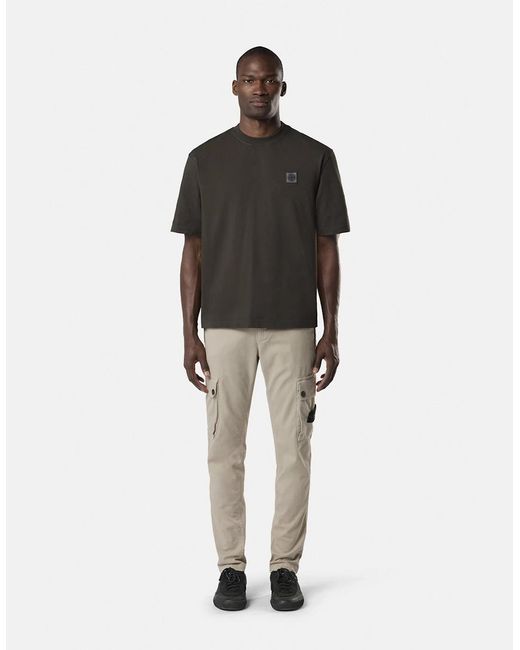 Stone Island Black Patch Logo 2100030 T-Shirt Charcoal for men
