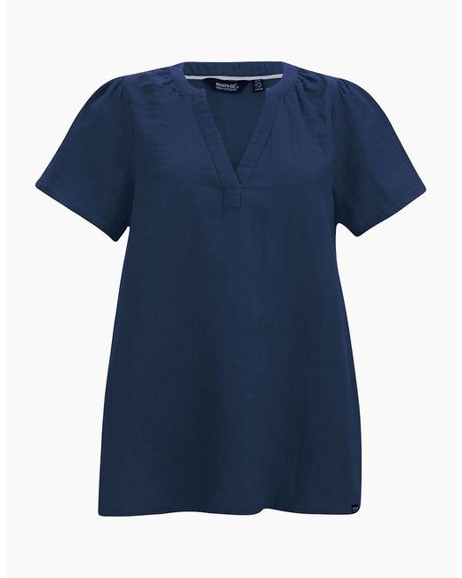Regatta Blue Ladies Selen Short-Sleeved Shirt