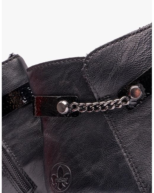 Rieker Black Y0783-00 Ankle Boots