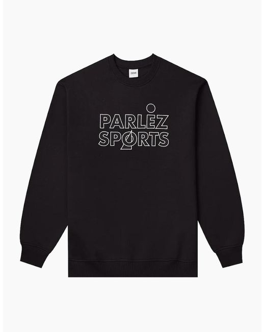 Parlez Black Arc Crew Sweatshirt for men