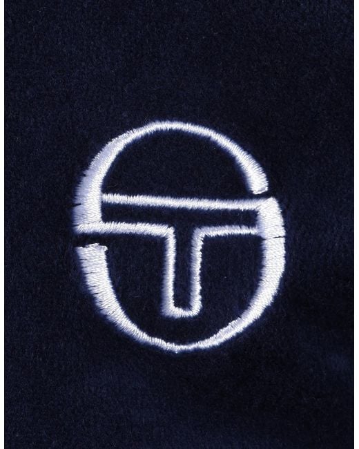 Sergio Tacchini Blue Cardona Velour Zip Polo Maritime for men