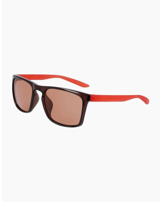 Nike Brown Ascent Rectangle Sunglasses for men