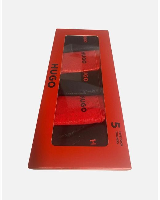 Boss Red 5-Pack Classic Logo Strings Gift Set