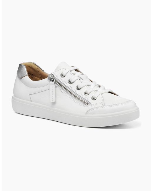 Hotter White Chase Ii Extra Wide Fit Casual Trainers