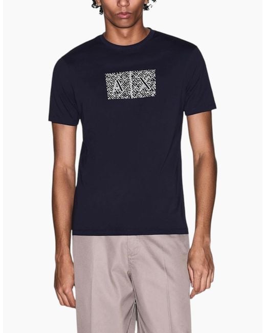 Armani Blue Exchange Af10356 T Shirts Cotton Tee for men