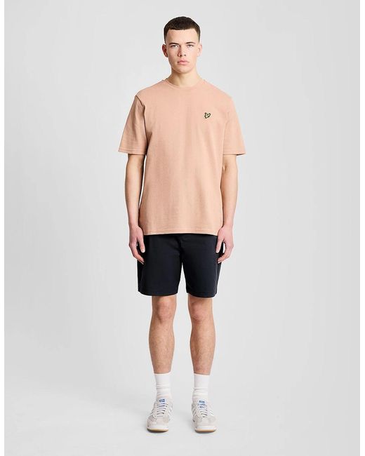 Lyle & Scott Natural Textured Jacquard T-Shirt for men