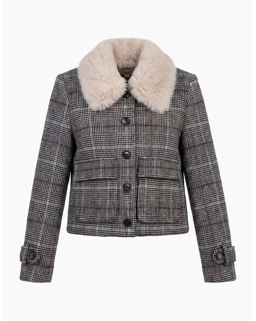 Nooki Design Green Gisele Wool Check Coat