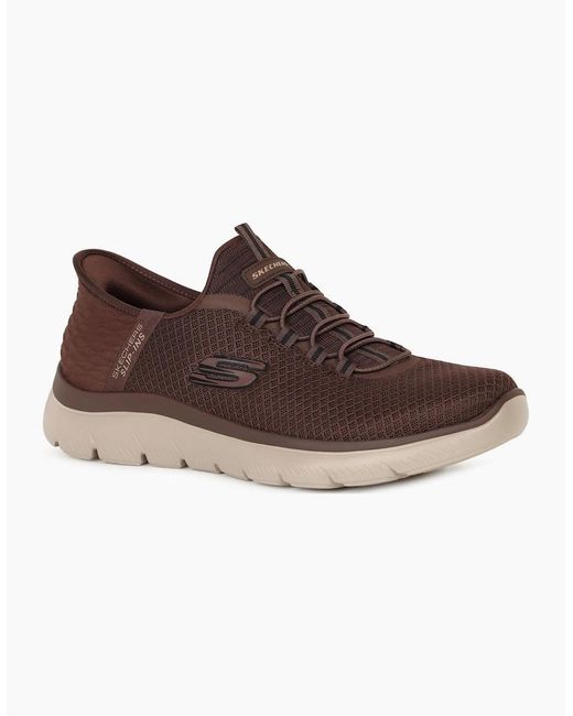 Skechers Brown Slip-In Summits Trainers for men