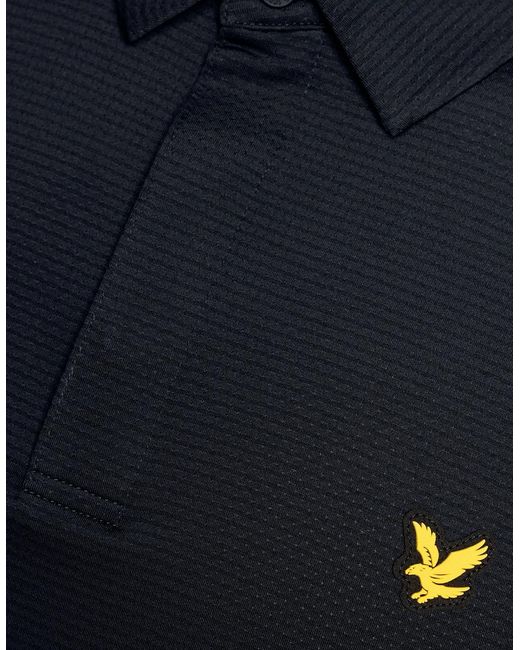 Lyle & Scott Blue Concealed Placket Polo Shirt for men