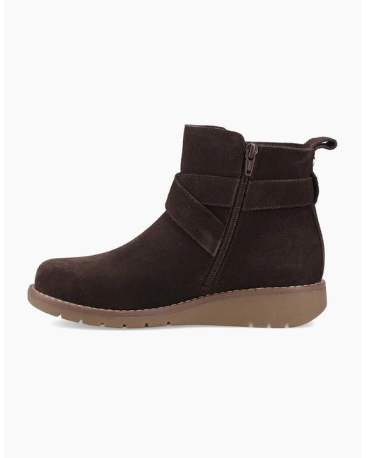 Hush Puppies Brown Lyra Suede Chocolate Boots