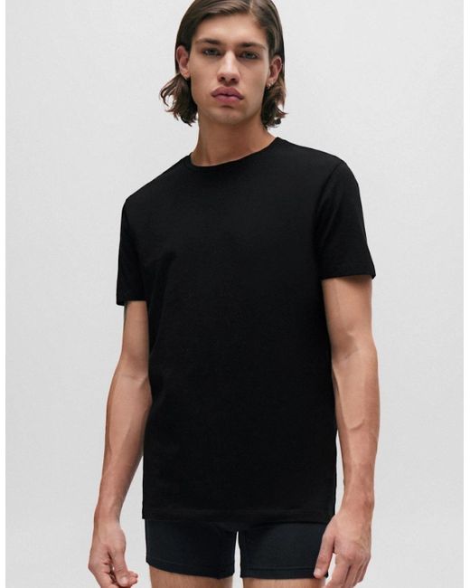 Boss Black Hugo Round Two-Pack Of Slim-Fit T-Shirts for men