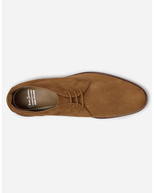 Oliver Sweeney Brown Farleton Nubuck Chukka Boots for men