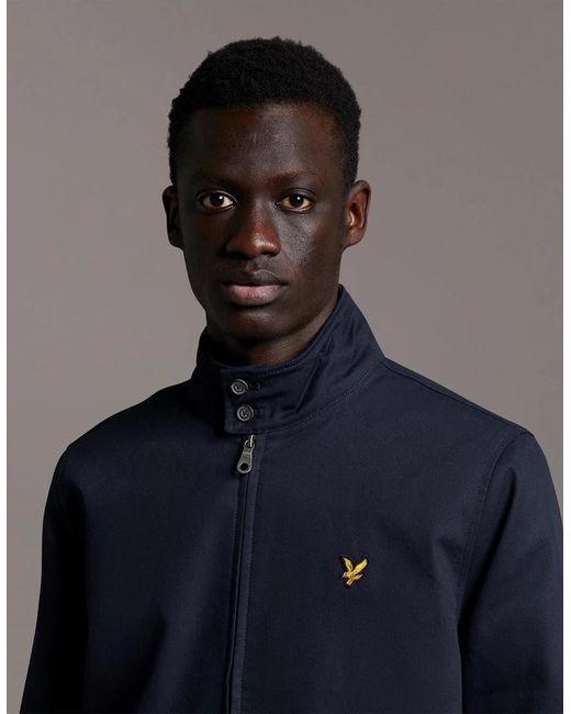 Lyle & Scott Blue Harrington Jacket for men