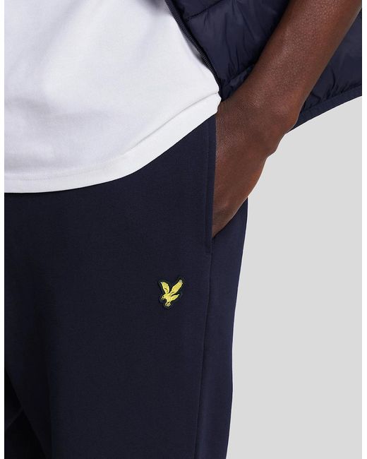 Lyle & Scott Blue Slim Fit Cotton Joggers for men