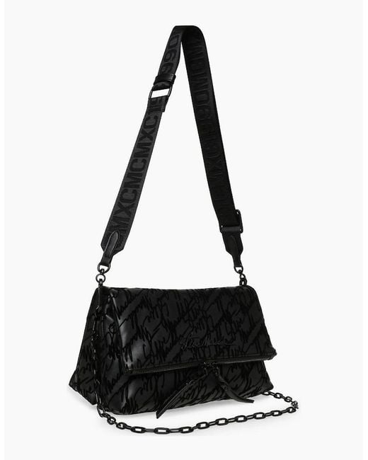 Steve Madden Black Rectangle Shape Cross Body Bag With Chain