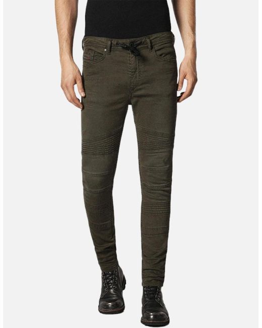 DIESEL Black Bakari Ne 0684T Denim Sweat Jogg Jeans Lyocell Slim Skinny for men