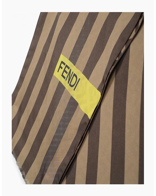 Fendi Natural Woven Logo Scarf for men