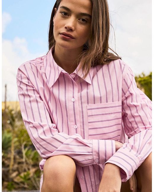 Ro&zo Pink Stripe Cotton Shirt