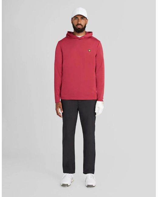 Lyle & Scott Red Performance Hooded Midlayer for men