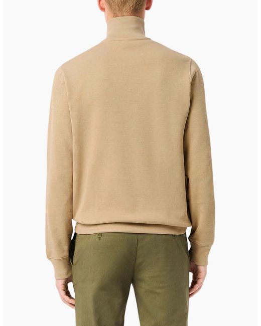 Lacoste Green Sweatshirt High Neck Interlock Sweatshirt Cotton Sportswear Jumper for men