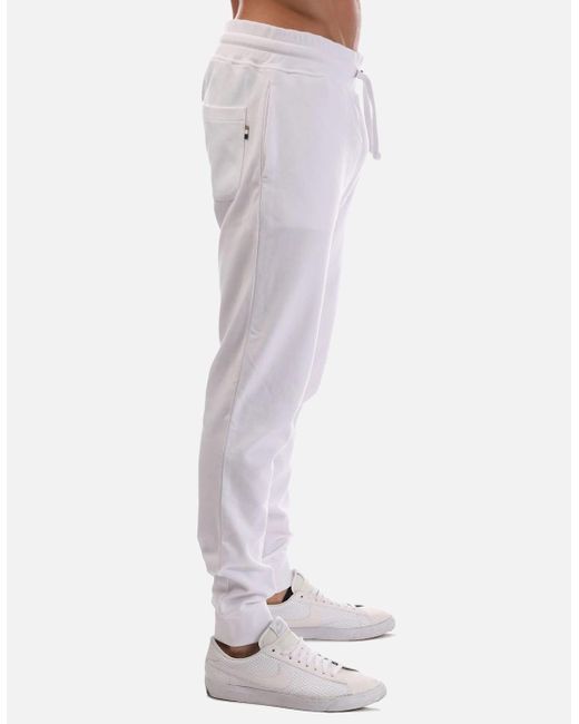 Boss White Javan Tracksuit Bottoms for men