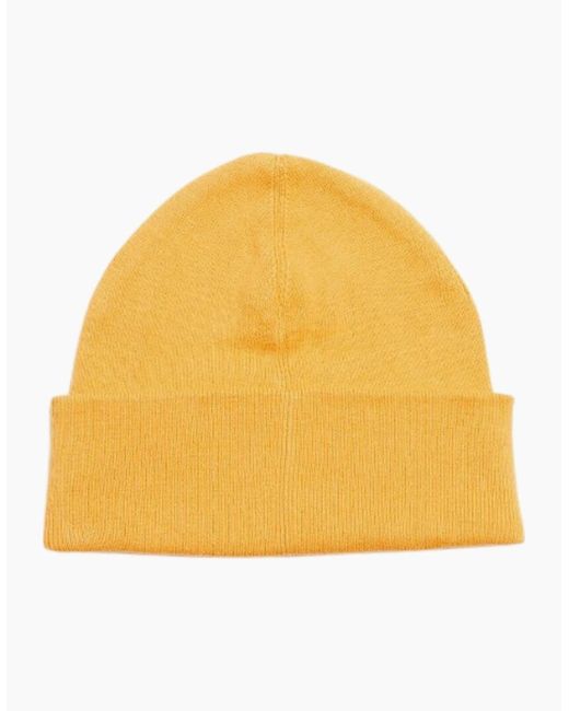 Fred Perry Yellow Graphic Logo Golden Hour Beanie