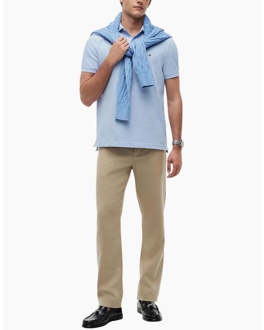 Tommy Hilfiger Blue Polo Shirts Cotton Golf Top