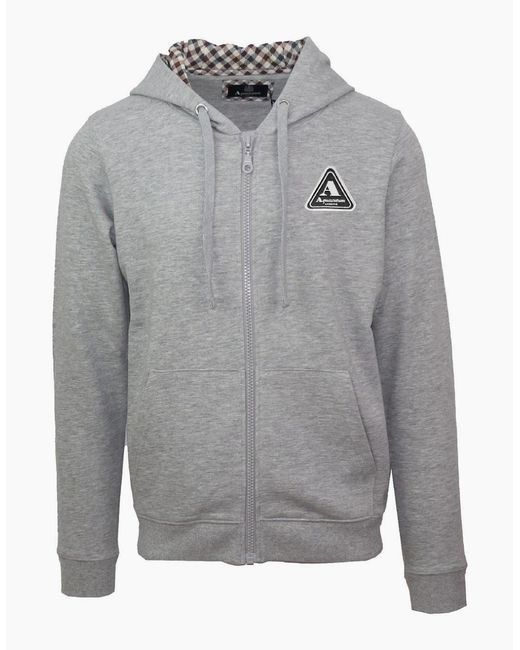 Aquascutum Gray Zp + Hoody S for men