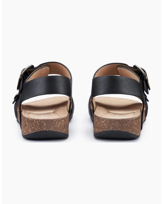 Hotter Black Tourist Ii Sandals