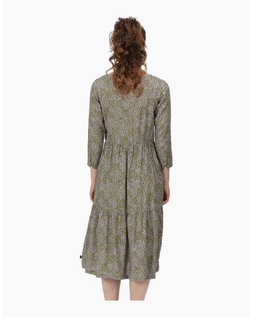 Regatta Gray Ladies Briella Abstract Long-Sleeved Casual Dress