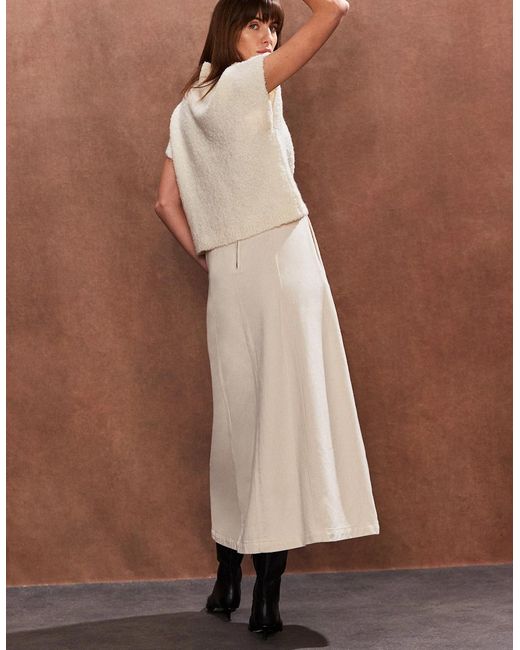 Ro&zo Brown Panelled A-Line Skirt