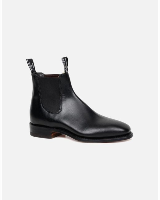 R.M.Williams Black Classic Craftsman Chelsea Boots for men