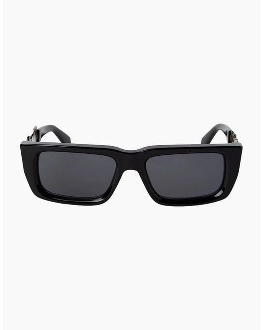 Palm Angels Black Milford Rectangle Sunglasses for men