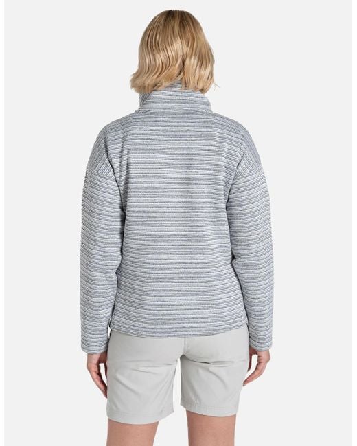 Craghoppers Gray Ladies Daisy Stripe Half Zip Fleece Top