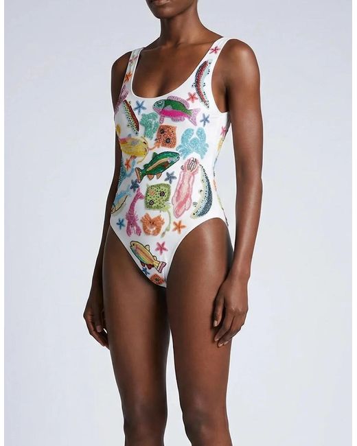 Oceanus White Arizona One Piece Swimsuit