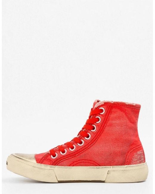 Balenciaga Red Paris High Tops