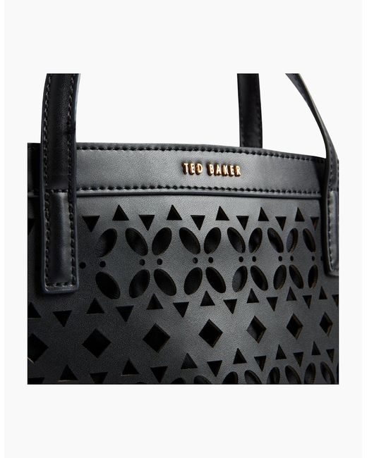 Ted Baker Black Lissann Laser Cut Mini Shopper Bag