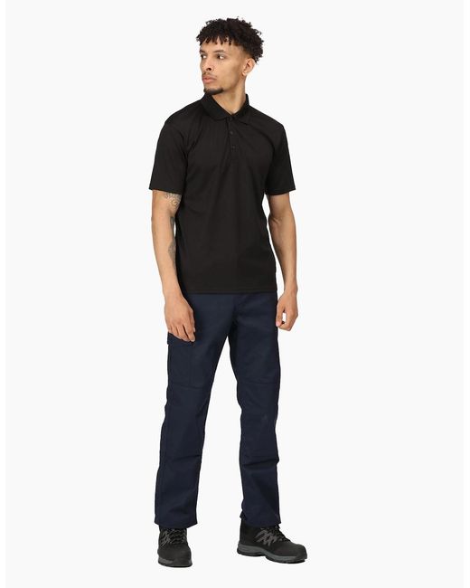 Regatta Black Professional Moisture Wicking Polo Shirt for men