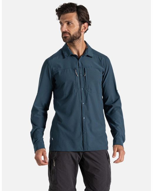 Craghoppers Blue Nosilife Long-Sleeved Shirt for men