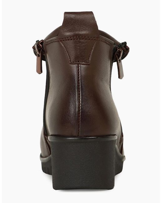 Lotus Brown Cordelia Ankle Boots