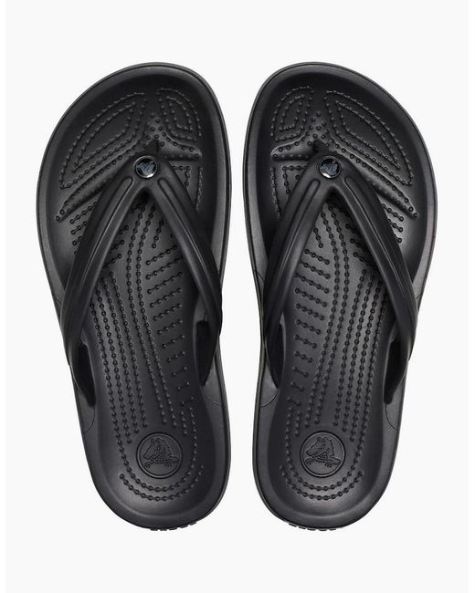 CROCSTM Black Crocband Flip Toe Post Sandals