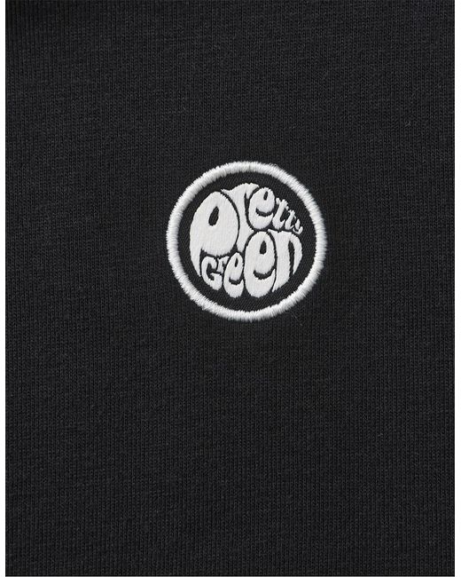 Pretty Green Black Regular Fit Crew Neck T-Shirt for men