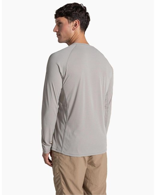 Craghoppers Gray Solarshield+ Nosilife Long-Sleeved T-Shirt for men