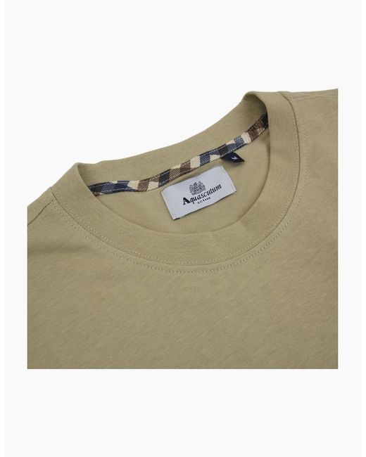 Aquascutum Green Active Small Logo T Shirt for men
