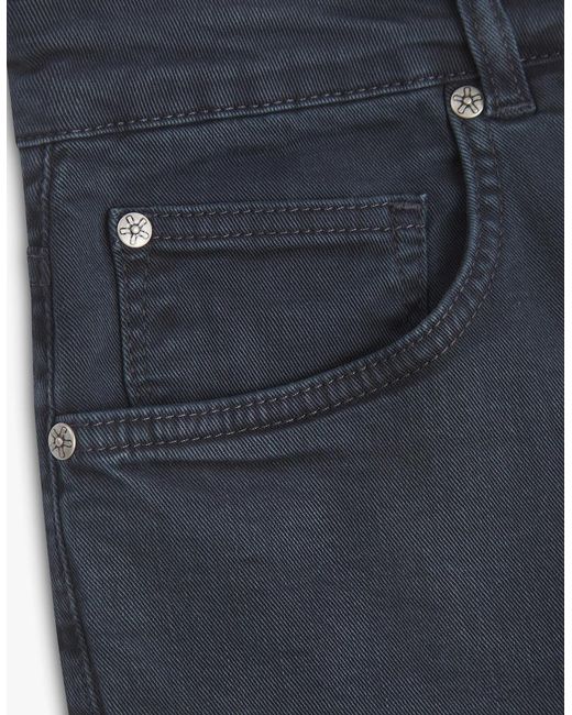 Vingt Quatre Denim Blue Vingt Quatre Taper Fit Garment Dye Jeans for men